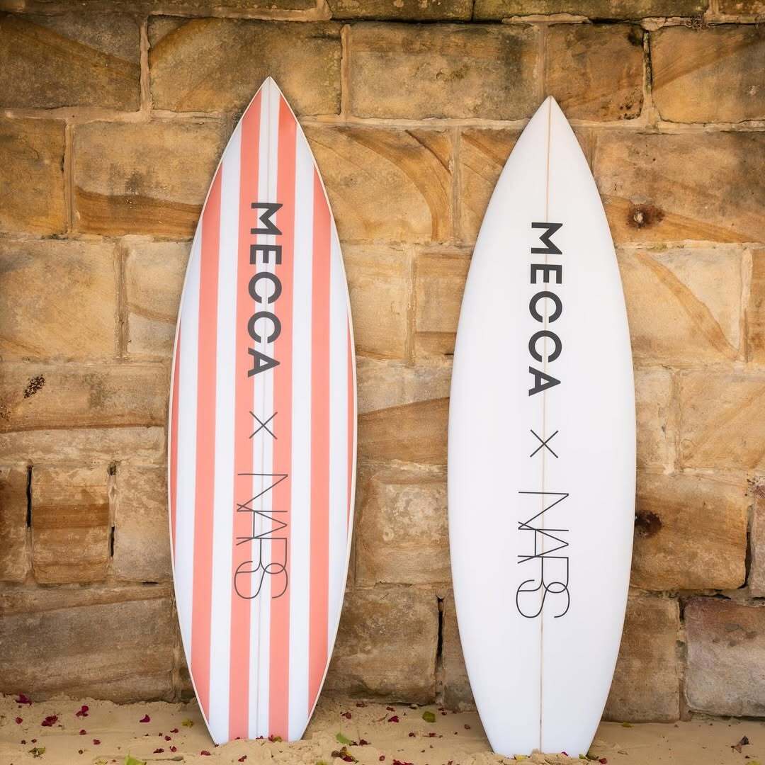 Promotional surfboard for MECCA / Nars